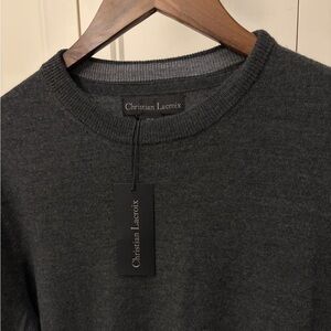 Christian Lacroix Charcoal Merino Wool Sweater